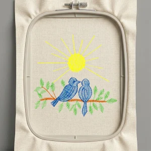 Дизайн машинной вышивки. Птицы (Размер 48x47мм). Форматы: DST PES JEF VP3 EXP XXX . Стежков: 1484