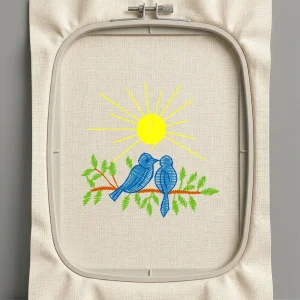 Дизайн машинной вышивки. Птицы (Размер 48x47мм). Форматы: DST PES JEF VP3 EXP XXX . Стежков: 1491