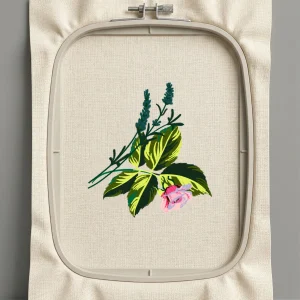 Дизайн машинной вышивки. Роза (Размер 123x134мм). Форматы: DST PES JEF VP3 EXP XXX . Стежков: 31933