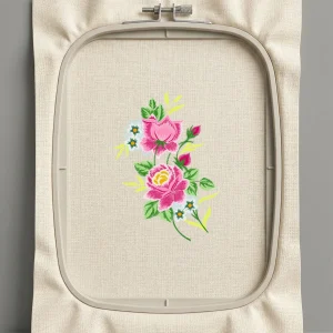 Дизайн машинной вышивки. Роза (Размер 128x179мм). Форматы: DST PES JEF VP3 EXP XXX . Стежков: 23912