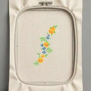 Дизайн машинной вышивки. Роза (Размер 204x333мм). Форматы: DST PES JEF VP3 EXP XXX . Стежков: 35773