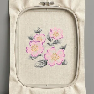 Дизайн машинной вышивки. Роза (Размер 198x198мм). Форматы: DST PES JEF VP3 EXP XXX . Стежков: 34979