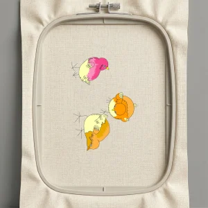 Дизайн машинной вышивки. Птицы (Размер 141x202мм). Форматы: DST PES JEF VP3 EXP XXX . Стежков: 21069