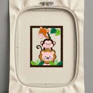 Дизайн машинной вышивки. Животные (Размер 103x130мм). Форматы: DST PES JEF VP3 EXP XXX . Стежков: 19242