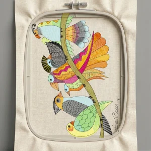 Дизайн машинной вышивки. Птицы (Размер 134x190мм). Форматы: DST PES JEF VP3 EXP XXX . Стежков: 42522