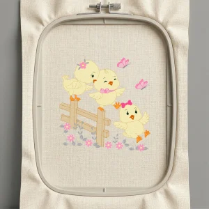 Дизайн машинной вышивки. Птицы (Размер 129x133мм). Форматы: DST PES JEF VP3 EXP XXX . Стежков: 17078