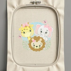 Дизайн машинной вышивки. Животные (Размер 120x107мм). Форматы: DST PES JEF VP3 EXP XXX . Стежков: 19811