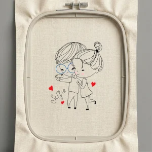 Дизайн машинной вышивки. Любовь (Размер 79x99мм). Форматы: DST PES JEF VP3 EXP XXX . Стежков: 6416