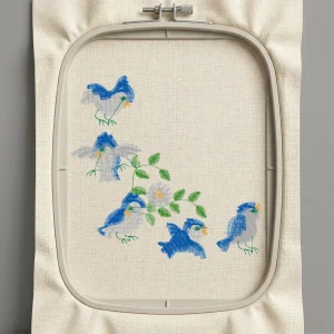 Дизайн машинной вышивки. Птицы (Размер 99x94мм). Форматы: DST PES JEF VP3 EXP XXX . Стежков: 7403