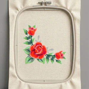 Дизайн машинной вышивки. Роза (Размер 98x90мм). Форматы: DST PES JEF VP3 EXP XXX . Стежков: 12940