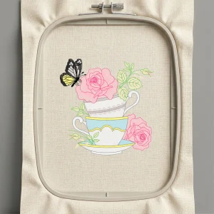 Дизайн машинной вышивки. Роза (Размер 96x99мм). Форматы: DST PES JEF VP3 EXP XXX . Стежков: 14806