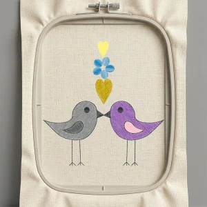 Дизайн машинной вышивки. Птицы (Размер 127x132мм). Форматы: DST PES JEF VP3 EXP XXX . Стежков: 7428