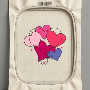 Дизайн машинной вышивки. Любовь (Размер 90x86мм). Форматы: DST PES JEF VP3 EXP XXX . Стежков: 9532