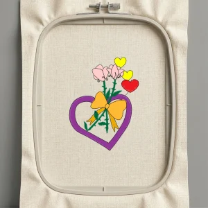 Дизайн машинной вышивки. Любовь (Размер 73x98мм). Форматы: DST PES JEF VP3 EXP XXX . Стежков: 9051