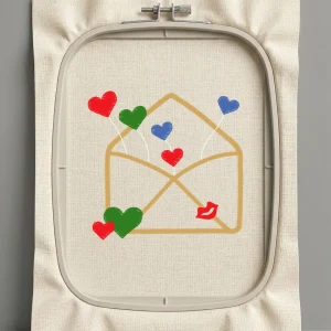 Дизайн машинной вышивки. Любовь (Размер 95x91мм). Форматы: DST PES JEF VP3 EXP XXX . Стежков: 6052