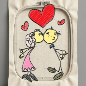 Дизайн машинной вышивки. Любовь (Размер 82x131мм). Форматы: DST PES JEF VP3 EXP XXX . Стежков: 11351