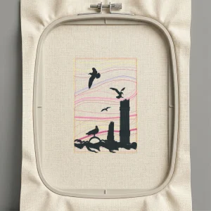 Дизайн машинной вышивки. Птицы (Размер 148x222мм). Форматы: DST PES JEF VP3 EXP XXX . Стежков: 26836