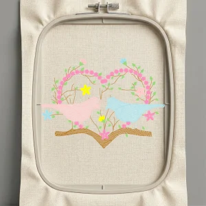 Дизайн машинной вышивки. Птицы (Размер 100x74мм). Форматы: DST PES JEF VP3 EXP XXX . Стежков: 7443