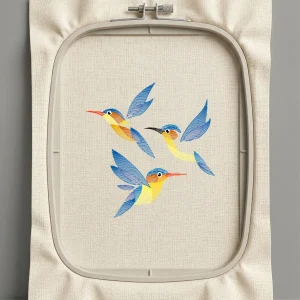 Дизайн машинной вышивки. Птицы (Размер 94x99мм). Форматы: DST PES JEF VP3 EXP XXX . Стежков: 3719