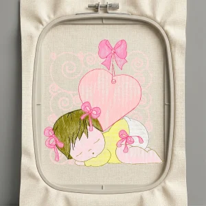 Дизайн машинной вышивки. Любовь (Размер 100x107мм). Форматы: DST PES JEF VP3 EXP XXX . Стежков: 22114