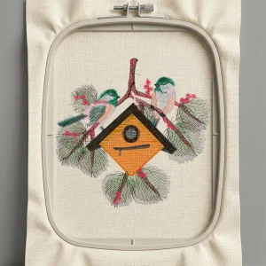 Дизайн машинной вышивки. Птицы (Размер 123x119мм). Форматы: DST PES JEF VP3 EXP XXX . Стежков: 26465