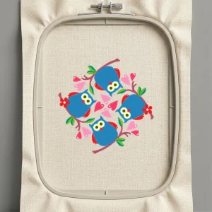 Дизайн машинной вышивки. Птицы (Размер 128x127мм). Форматы: DST PES JEF VP3 EXP XXX . Стежков: 19082