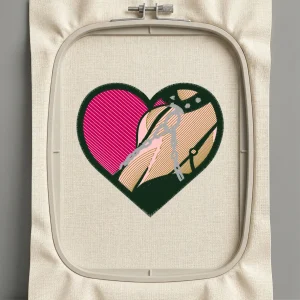 Дизайн машинной вышивки. Любовь (Размер 100x92мм). Форматы: DST PES JEF VP3 EXP XXX . Стежков: 15290