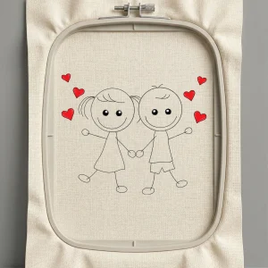 Дизайн машинной вышивки. Любовь (Размер 132x110мм). Форматы: DST PES JEF VP3 EXP XXX . Стежков: 3137