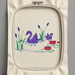 Дизайн машинной вышивки. Птицы (Размер 99x67мм). Форматы: DST PES JEF VP3 EXP XXX . Стежков: 3536