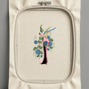 Дизайн машинной вышивки. Птицы (Размер 111x195мм). Форматы: DST PES JEF VP3 EXP XXX . Стежков: 45362