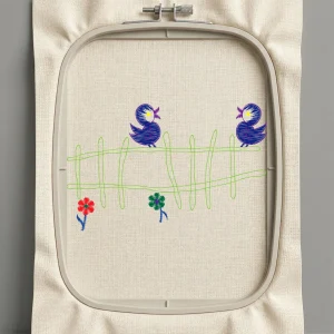 Дизайн машинной вышивки. Птицы (Размер 127x80мм). Форматы: DST PES JEF VP3 EXP XXX . Стежков: 2836