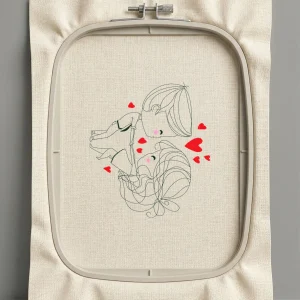 Дизайн машинной вышивки. Любовь (Размер 124x139мм). Форматы: DST PES JEF VP3 EXP XXX . Стежков: 8210