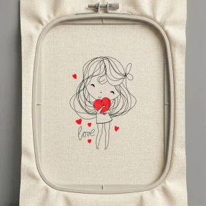 Дизайн машинной вышивки. Любовь (Размер 70x99мм). Форматы: DST PES JEF VP3 EXP XXX . Стежков: 5755