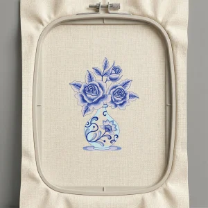 Дизайн машинной вышивки. Роза (Размер 112x150мм). Форматы: DST PES JEF VP3 EXP XXX . Стежков: 16462