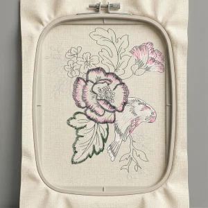 Дизайн машинной вышивки. Роза (Размер 110x139мм). Форматы: DST PES JEF VP3 EXP XXX . Стежков: 12250