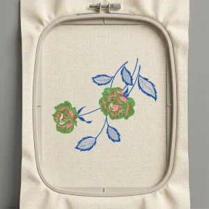 Дизайн машинной вышивки. Роза (Размер 214x190мм). Форматы: DST PES JEF VP3 EXP XXX . Стежков: 12668