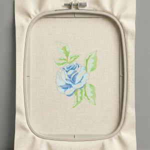 Дизайн машинной вышивки. Роза (Размер 92x138мм). Форматы: DST PES JEF VP3 EXP XXX . Стежков: 9706