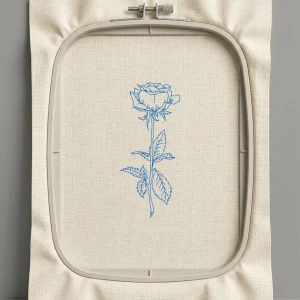 Дизайн машинной вышивки. Роза (Размер 39x89мм). Форматы: DST PES JEF VP3 EXP XXX . Стежков: 1757