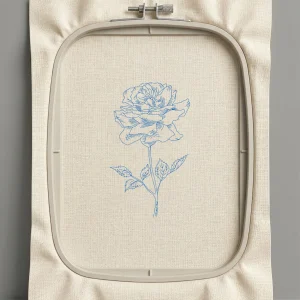 Дизайн машинной вышивки. Роза (Размер 85x143мм). Форматы: DST PES JEF VP3 EXP XXX . Стежков: 3431