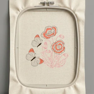 Дизайн машинной вышивки. Роза (Размер 195x195мм). Форматы: DST PES JEF VP3 EXP XXX . Стежков: 14402