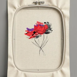 Дизайн машинной вышивки. Роза (Размер 127x157мм). Форматы: DST PES JEF VP3 EXP XXX . Стежков: 13118