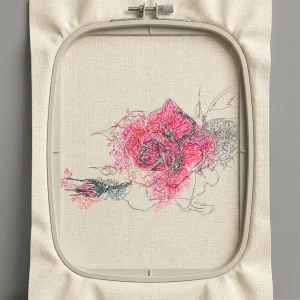 Дизайн машинной вышивки. Роза (Размер 250x178мм). Форматы: DST PES JEF VP3 EXP XXX . Стежков: 38637