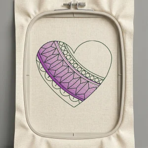 Дизайн машинной вышивки. Любовь (Размер 51x45мм). Форматы: DST PES JEF VP3 EXP XXX . Стежков: 2001