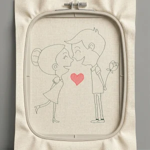 Дизайн машинной вышивки. Любовь (Размер 127x139мм). Форматы: DST PES JEF VP3 EXP XXX . Стежков: 4412