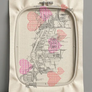 Дизайн машинной вышивки. Любовь (Размер 126x199мм). Форматы: DST PES JEF VP3 EXP XXX . Стежков: 15662