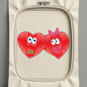 Дизайн машинной вышивки. Любовь (Размер 97x59мм). Форматы: DST PES JEF VP3 EXP XXX . Стежков: 7787