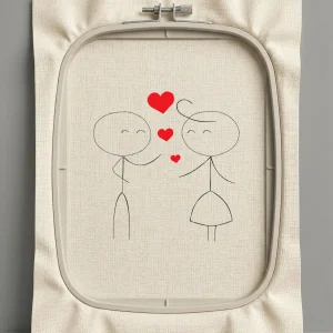 Дизайн машинной вышивки. Любовь (Размер 184x189мм). Форматы: DST PES JEF VP3 EXP XXX . Стежков: 6388