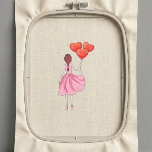 Дизайн машинной вышивки. Любовь (Размер 128x239мм). Форматы: DST PES JEF VP3 EXP XXX . Стежков: 22206