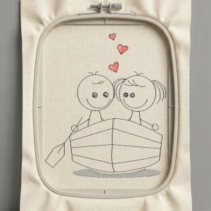 Дизайн машинной вышивки. Любовь (Размер 83x99мм). Форматы: DST PES JEF VP3 EXP XXX . Стежков: 2507