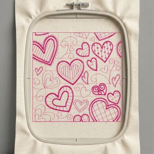 Дизайн машинной вышивки. Любовь (Размер 117x117мм). Форматы: DST PES JEF VP3 EXP XXX . Стежков: 17075